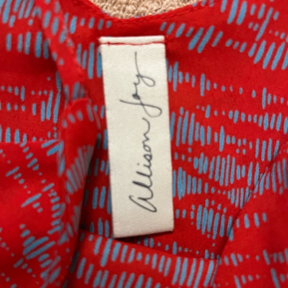 Vibrant Sleeveless tank top Camisole Alison Joy Red Blue XS Coquette - Picture 2 of 6